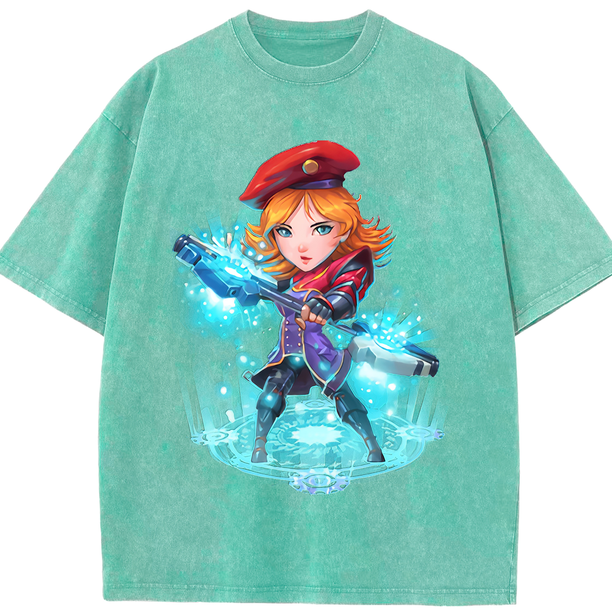リーグ・オブ・レジェンド League of Legends LOL 綿100% ヴィンテージ風 半袖Tシャツ（フロントプリント）